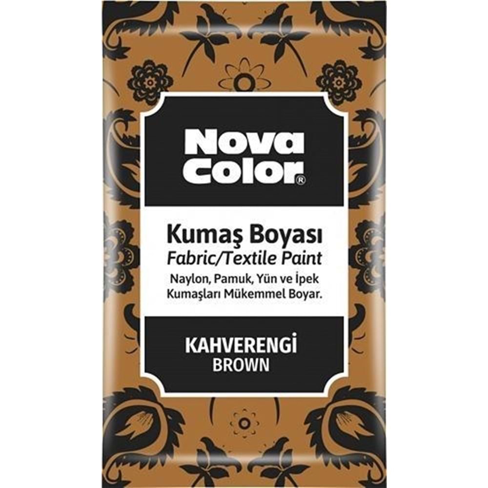 Nova Color Kumaş Boyası Toz Kahverengi 12 Gr