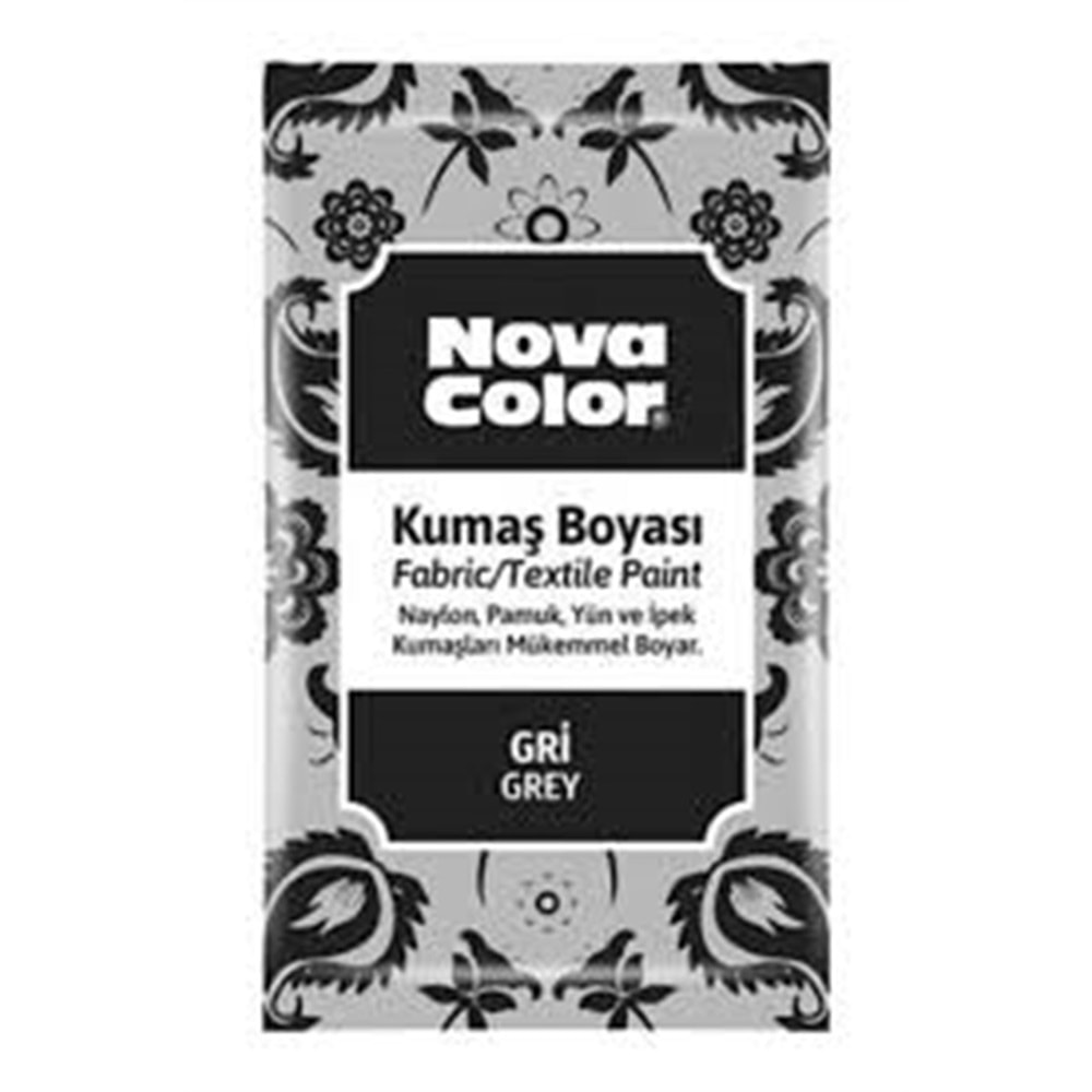 Nova Color Kumaş Boyası Toz Gri 12Gr