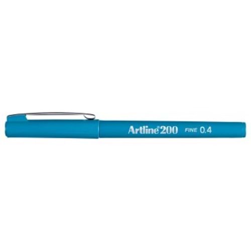 Artline 200N Fine Keçe Uçlu Yazı Kalemi Uç 0.4 Mm Gök Mavisi