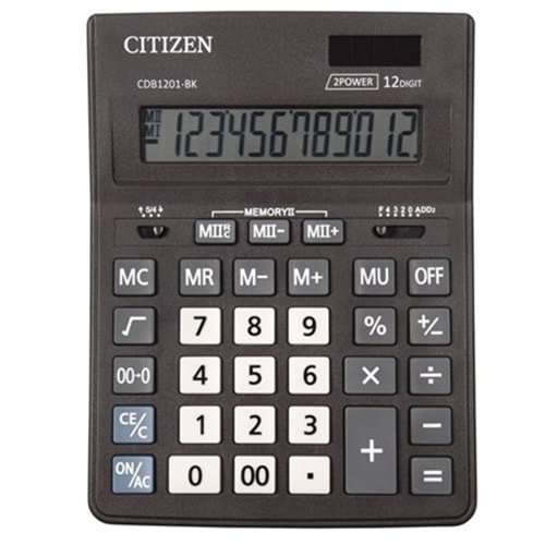 Citizen Hesap Makinası Masa Tipi 12 Haneli Cdb-1201Bk