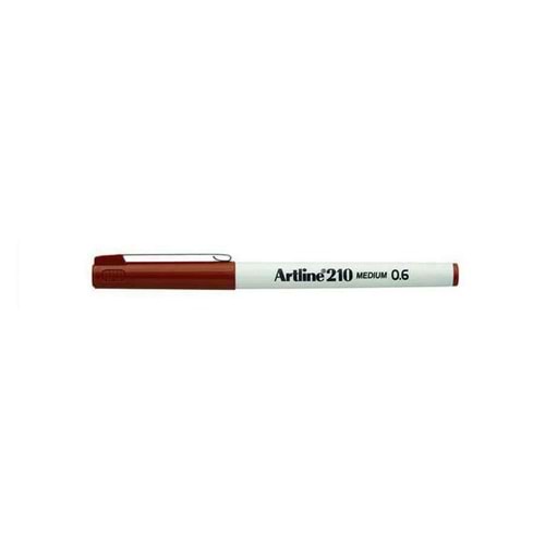 Artline 210N Keçe Uçlu Yazı Kalemi 0.6 mm Koyu Kahverengi