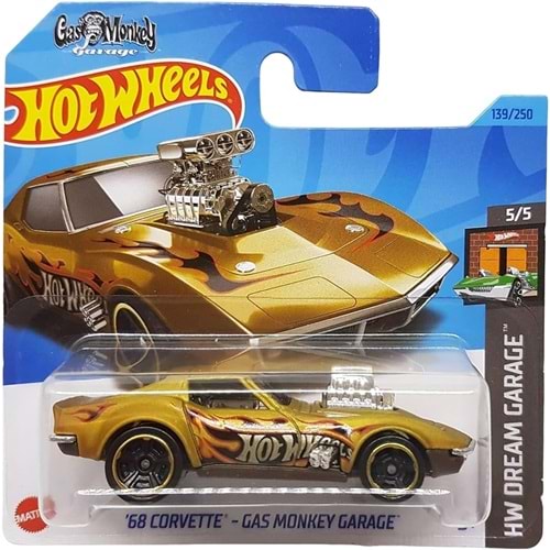 Hot Wheels Tekli Arabalar 68 Corvette Gas Monkey Garage HKH23