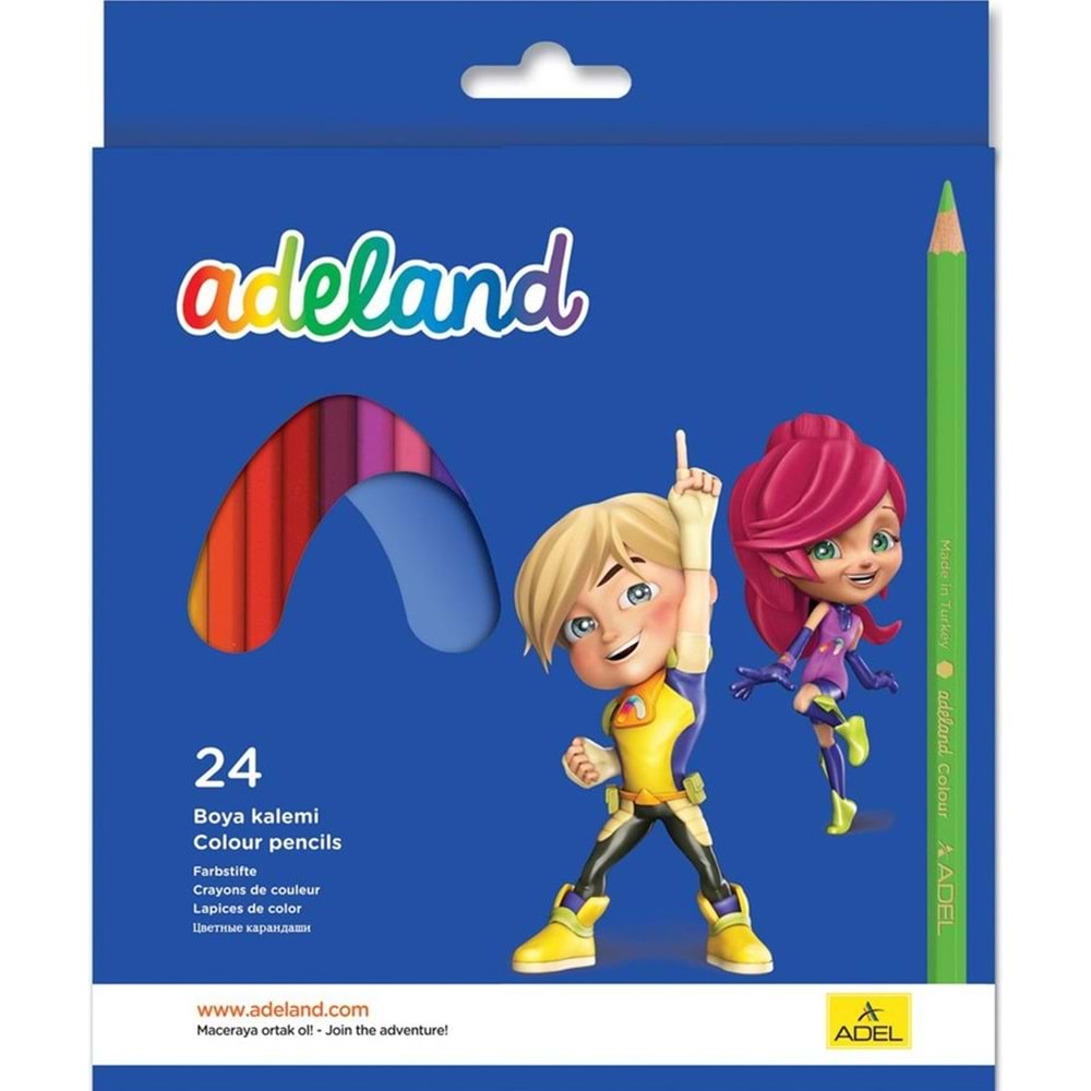Adeland 24 Lü Boya Kalemi Tam Boy