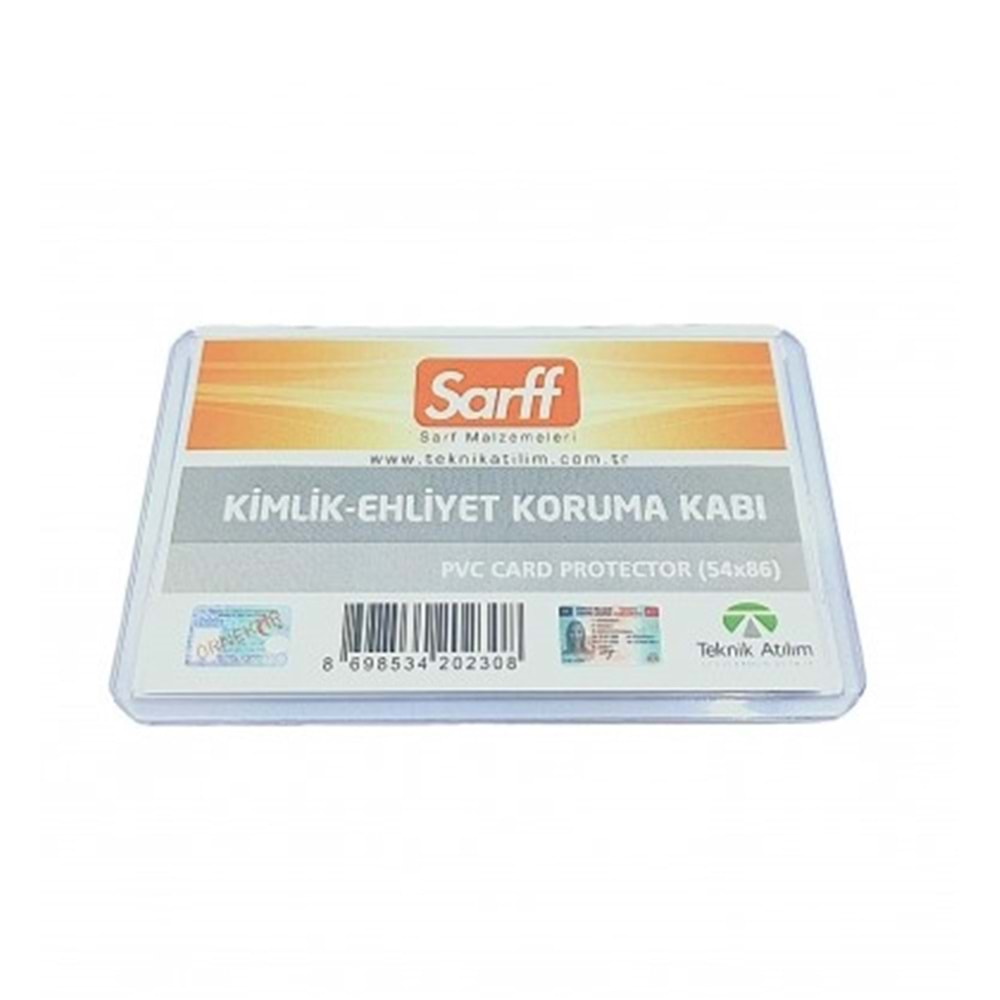 Sarff Kimlik-Ehliyet Belgesi Pvc Koruma Kabı