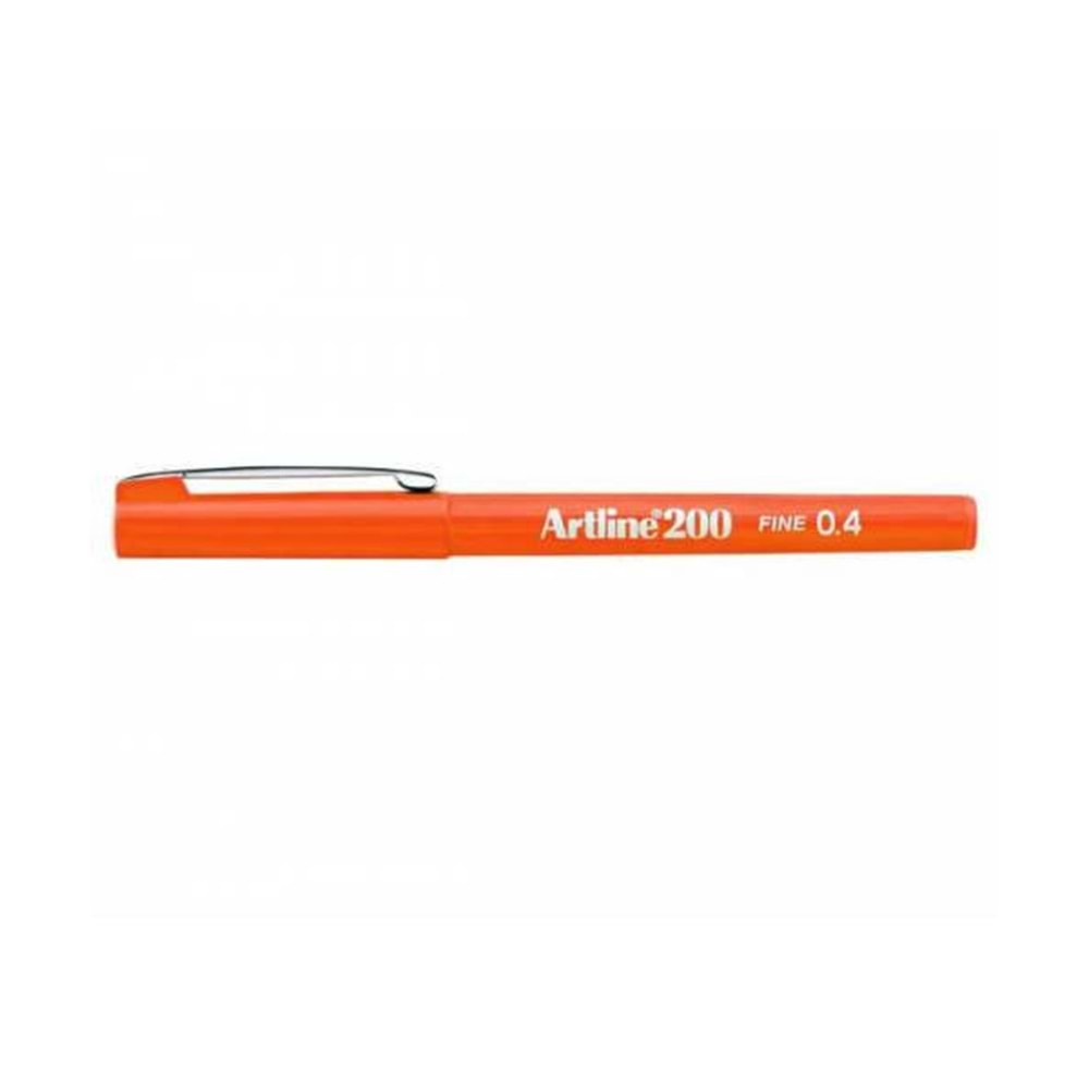 Artline 200N Fine Keçe Uçlu Yazı Kalemi Uç 0.4 Mm Turuncu