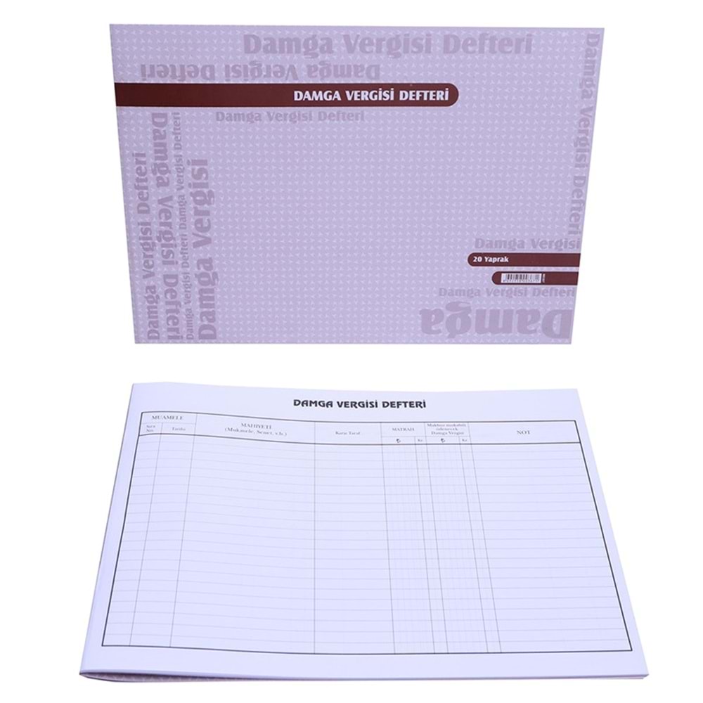 Damga Vergisi Defteri 20 Yp