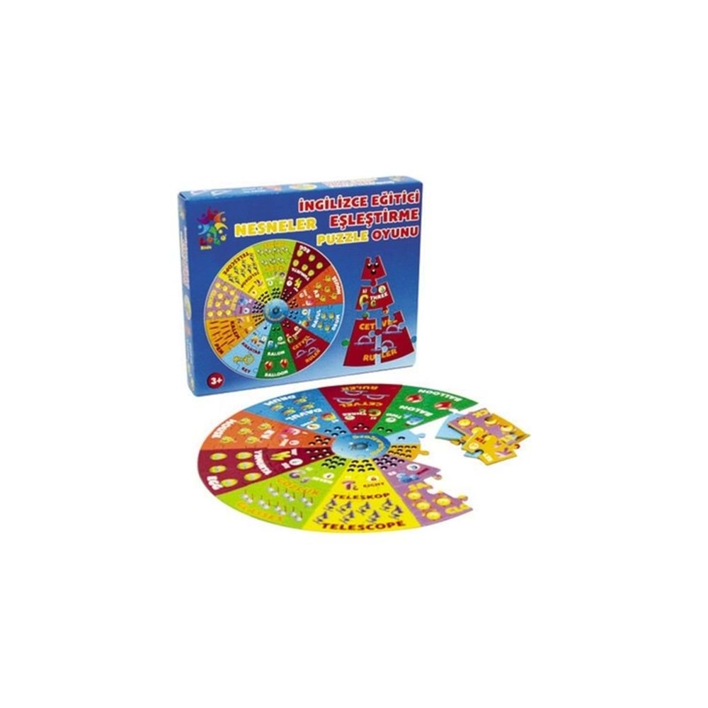 Laço Kids İngilizce Eğitici Eşleştirme Puzzle Oyunu