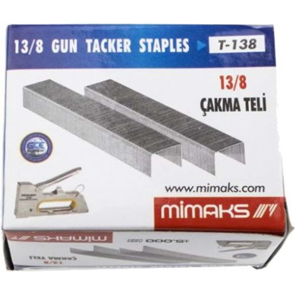 Mimaks 13/8 Zımba Teli Beyaz T138