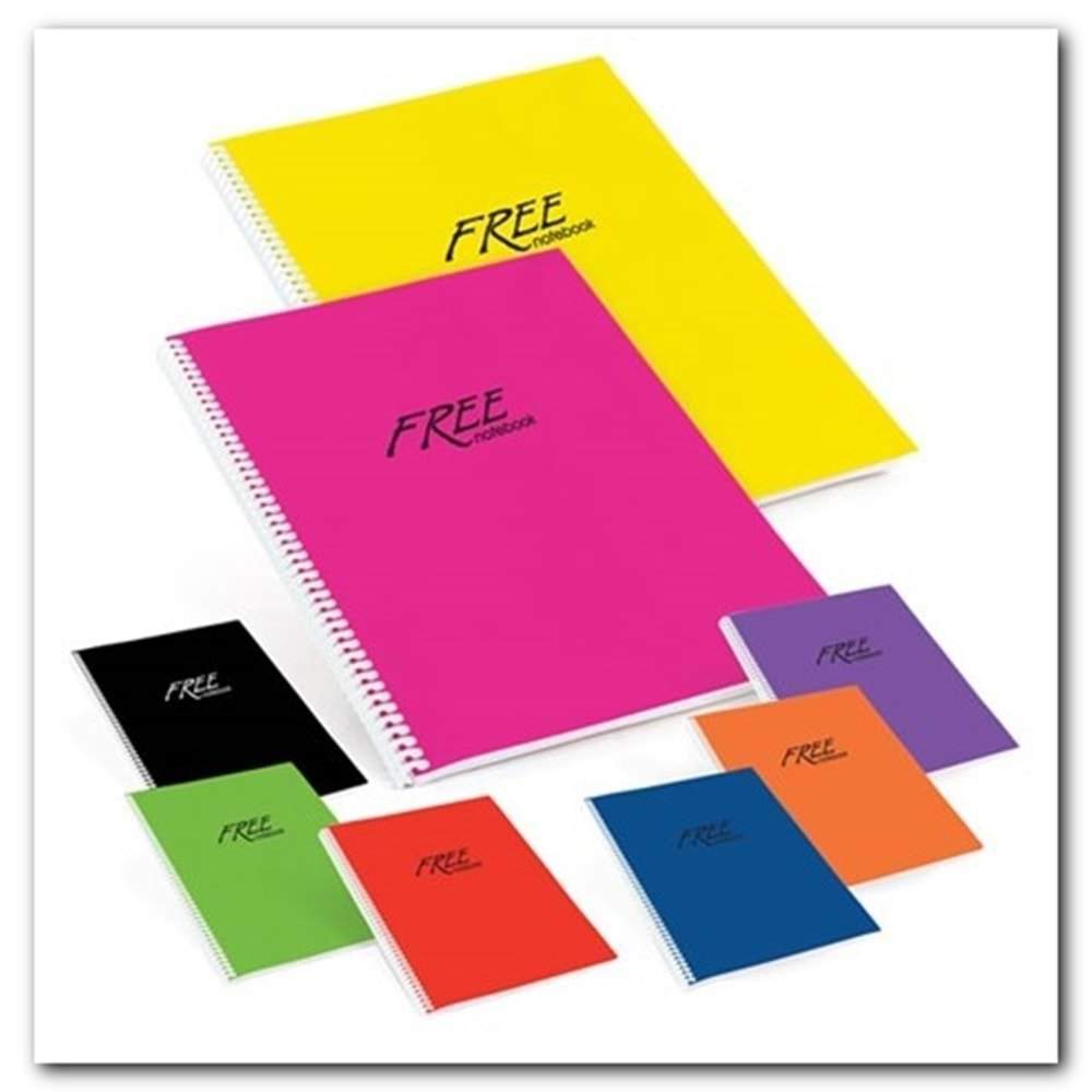 Keskin Color A4 40 Yp. Çizgili PP Kp. Spiralli Free Defter