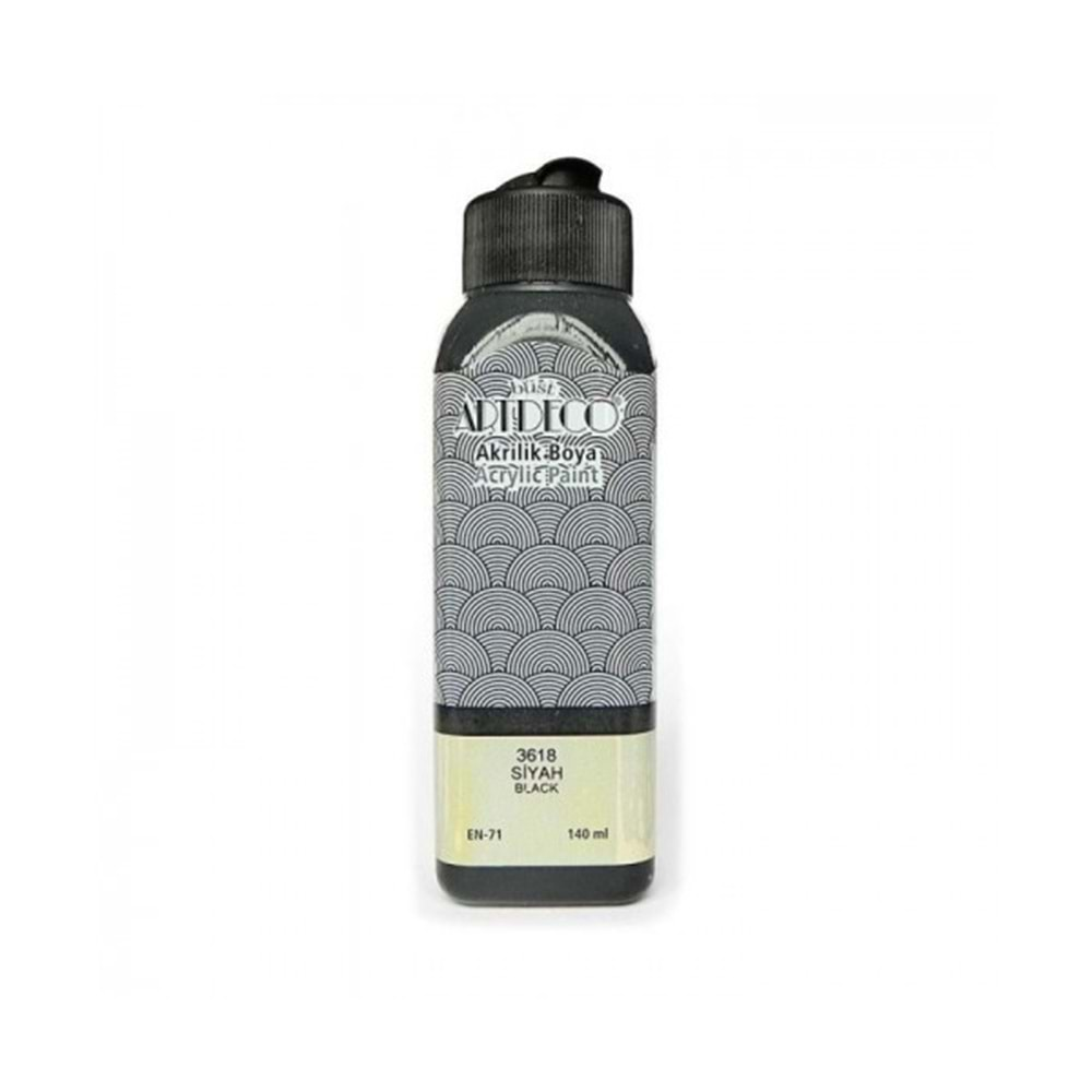 Artdeco Akrilik Boya 140 ml Siyah 3618