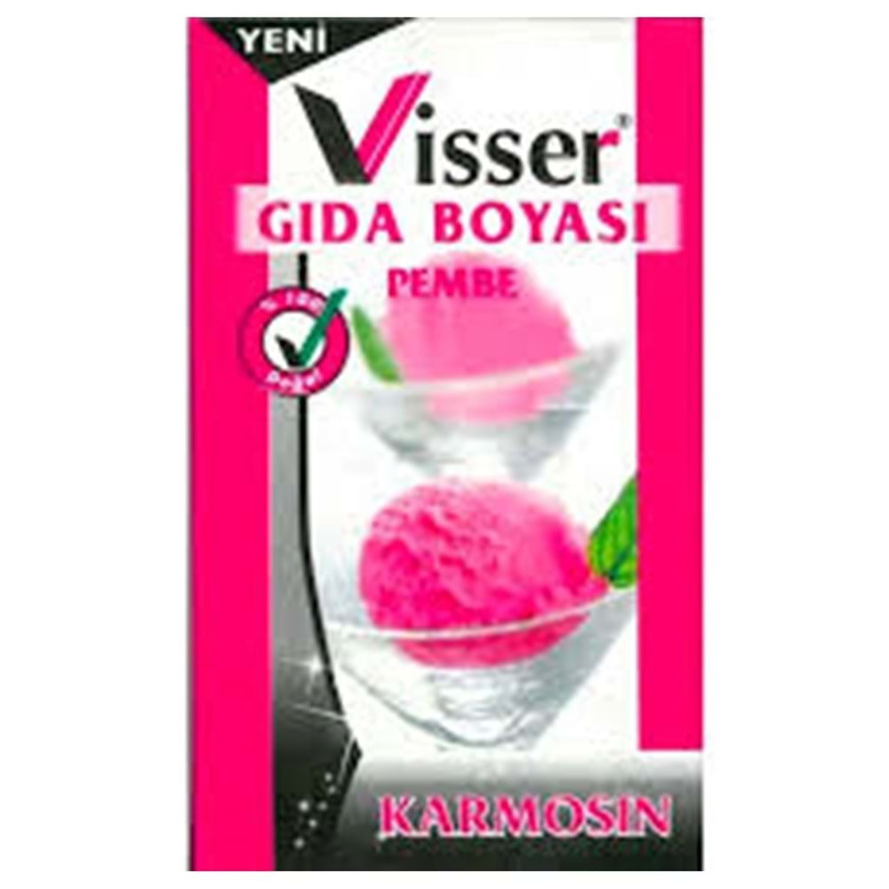 Vısser Gıda Boyası Pembe Rengi