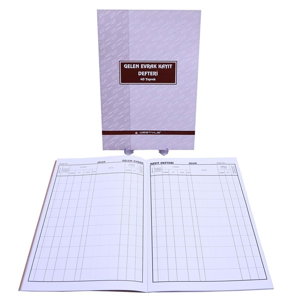 Gelen Evrak Kayıt Defteri 40 Yp