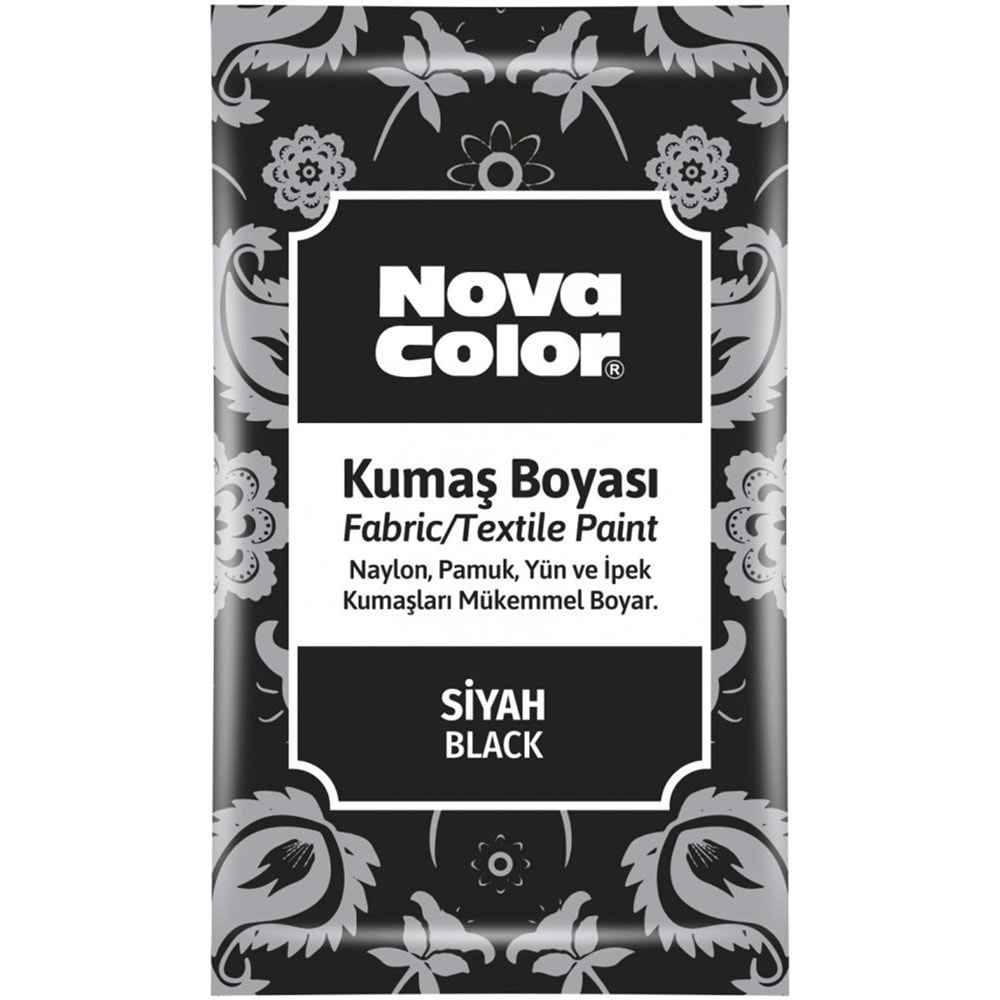 Nova Color Kumaş Boyası Toz Siyah 12Gr