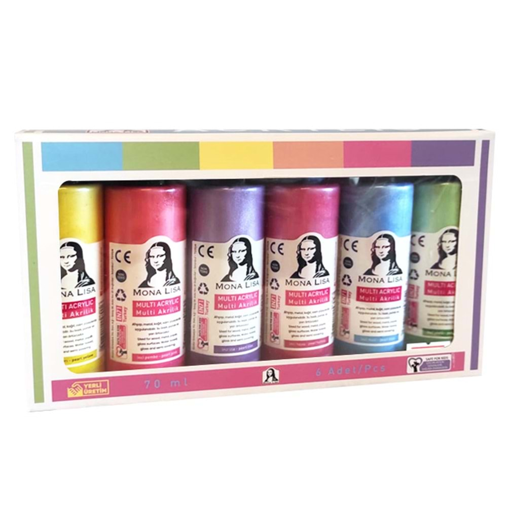 Monalisa Multi Akrilik İnci Set 6x70 ml