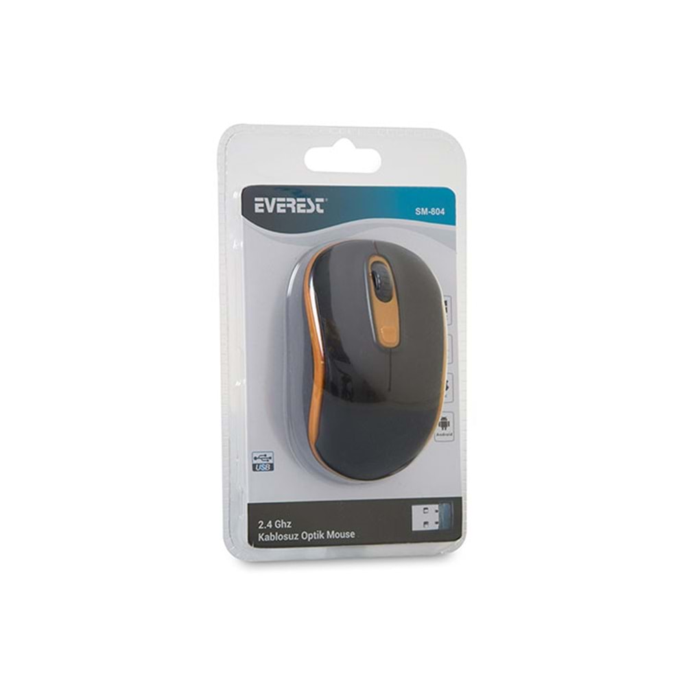 Everest SM-804 Usb Turuncu Kablosuz Mouse