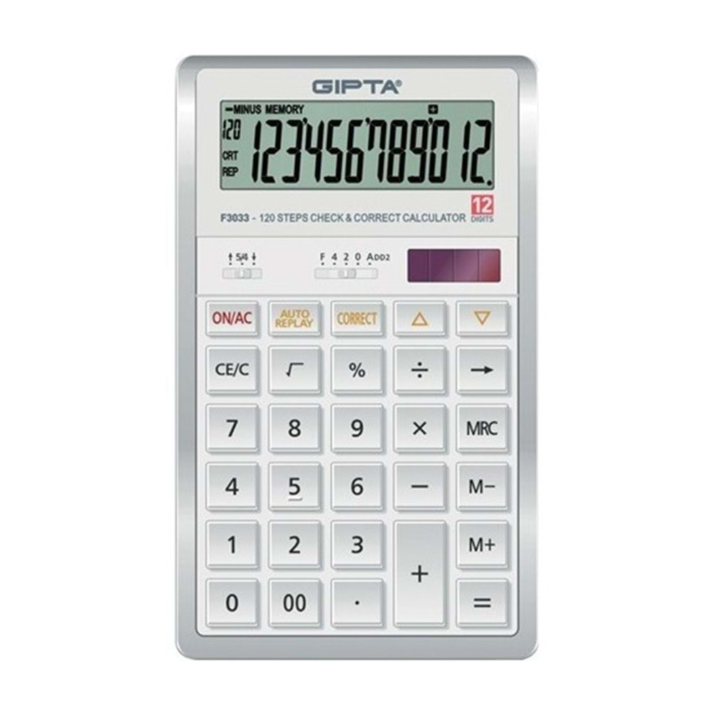 Gıpta Hesap Makinesi 12 Digit Masa Tipi F3033