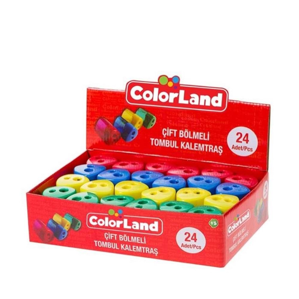 Colorland Kalemtraş Çift Bölmeli Tombul Klt06