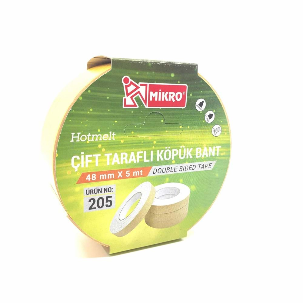 Mikro Bnt-205 48Mmx5Mt Çift Tar. Köpük Bant