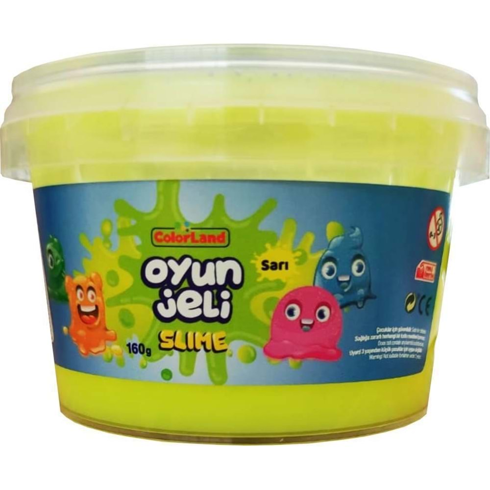 Colorland Oyun Jeli Yuvarlak Sarı 160 Gr Slm05