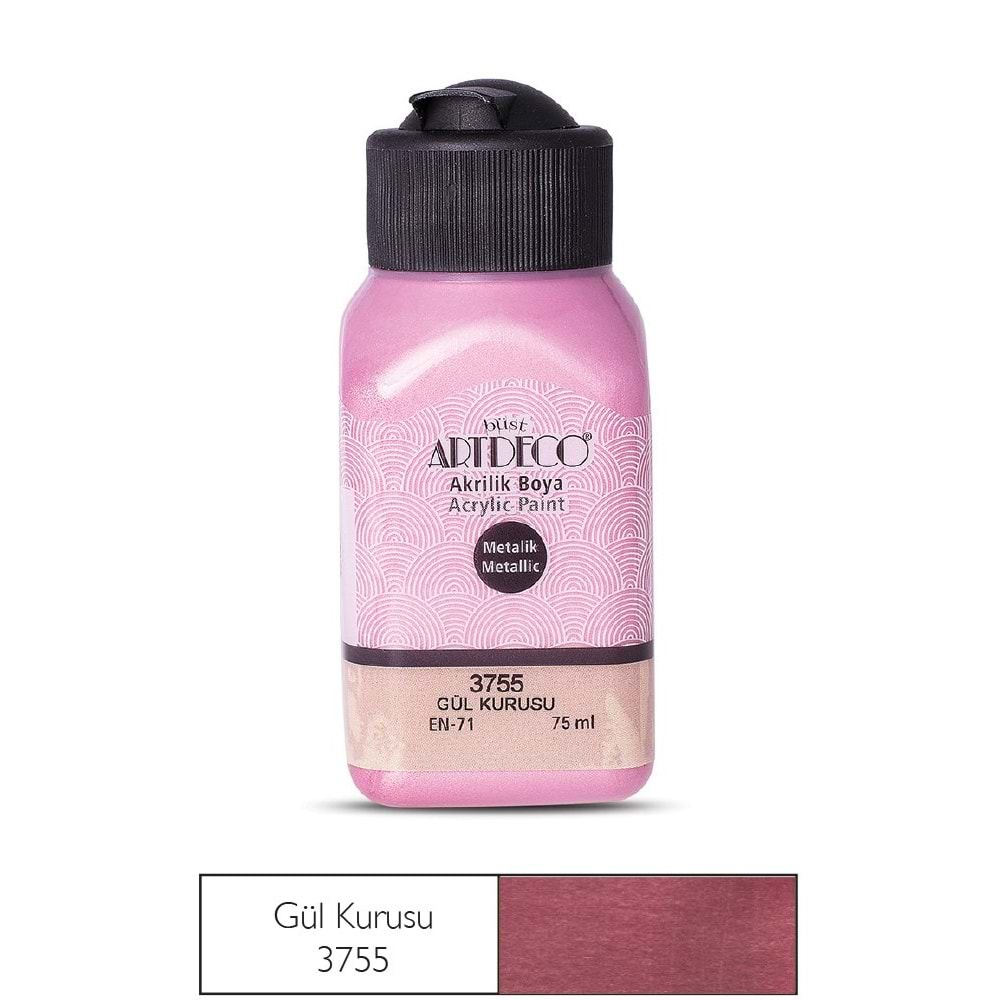 Artdeco Metalik Akrilik Boya 75 ml Gül Kurusu 3755