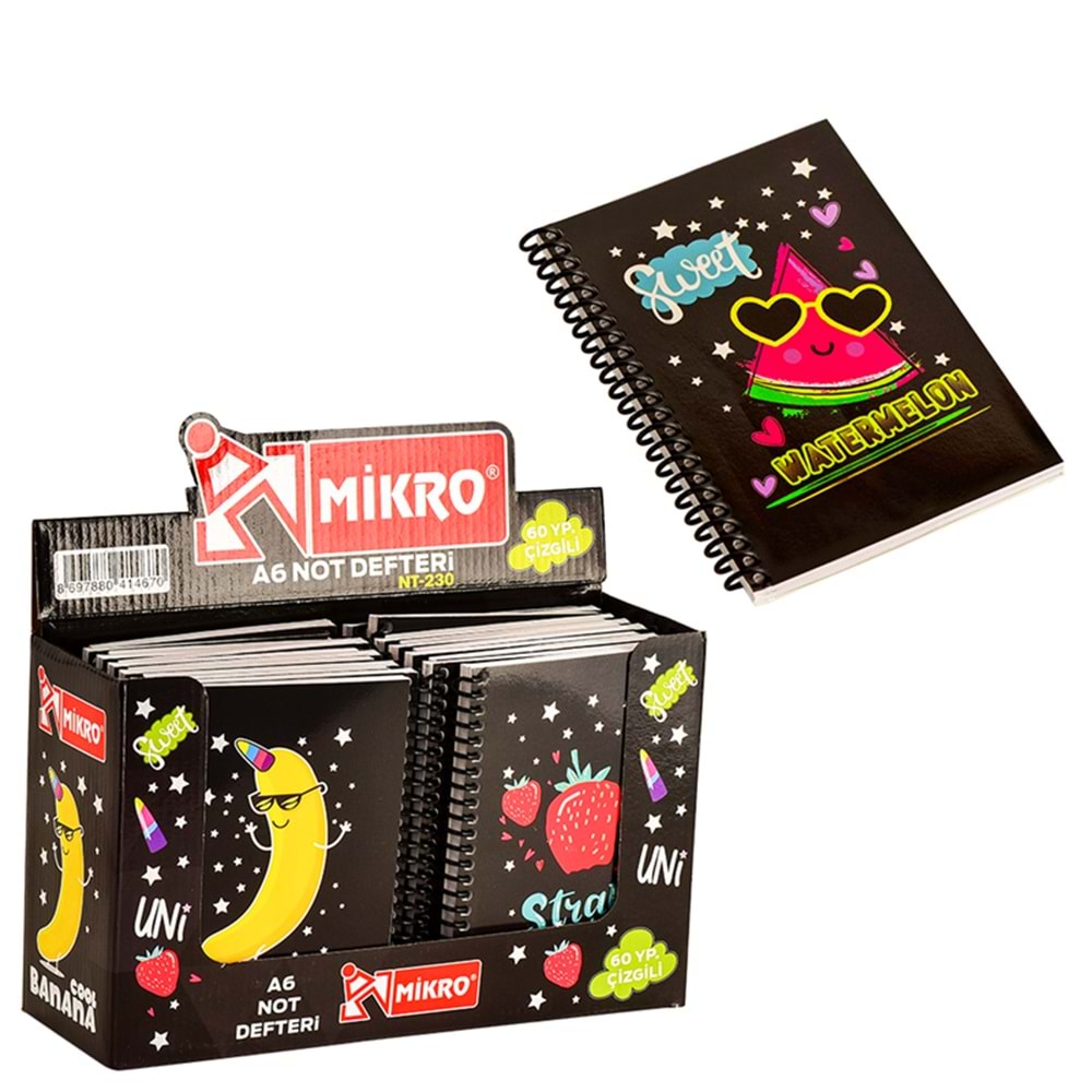 Mikro A6-60 Yp. Nt-230 Çizgili Not Defteri