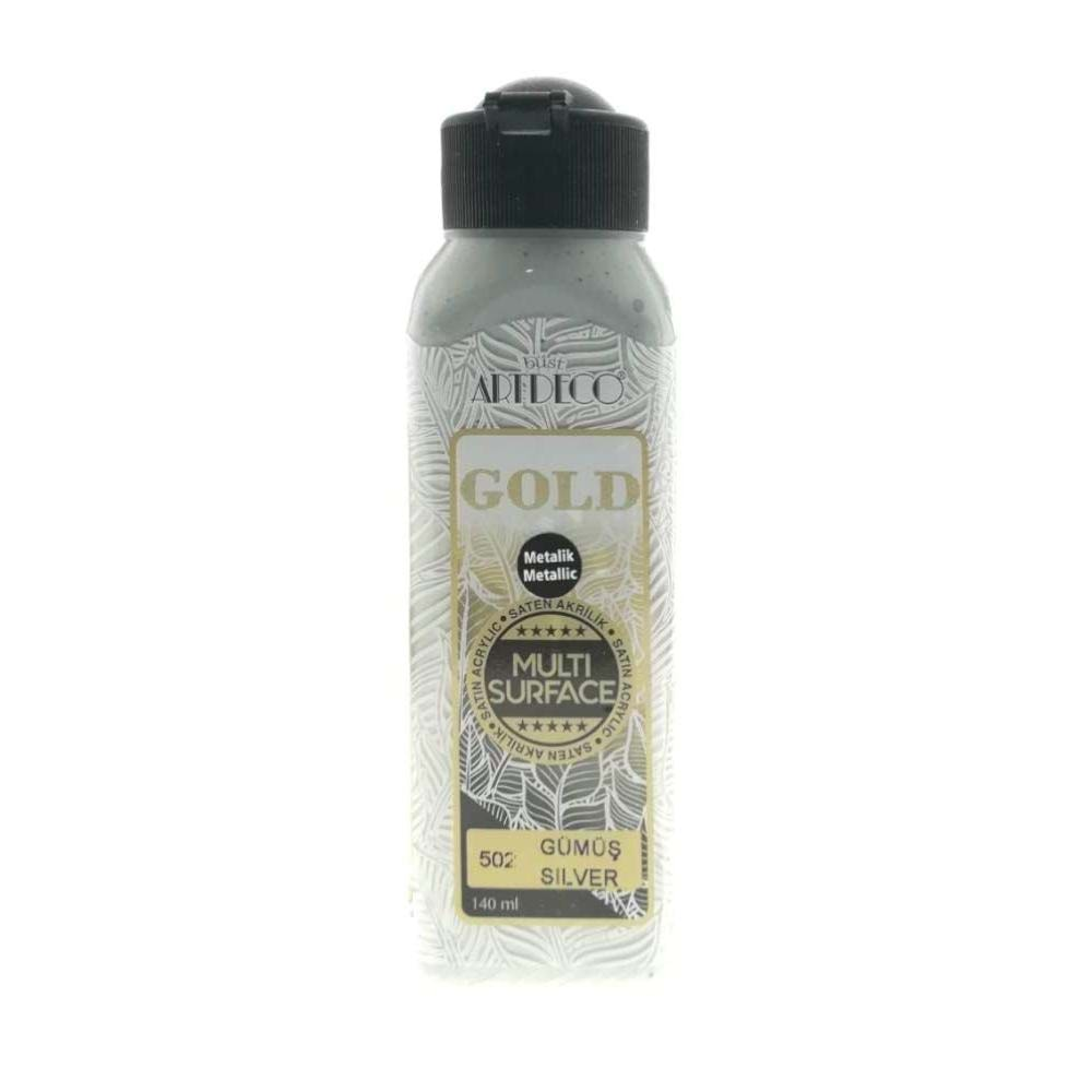 Artdeco Gold Multi-Surface Metalik Akrilik Boya 140 ml Gümüş