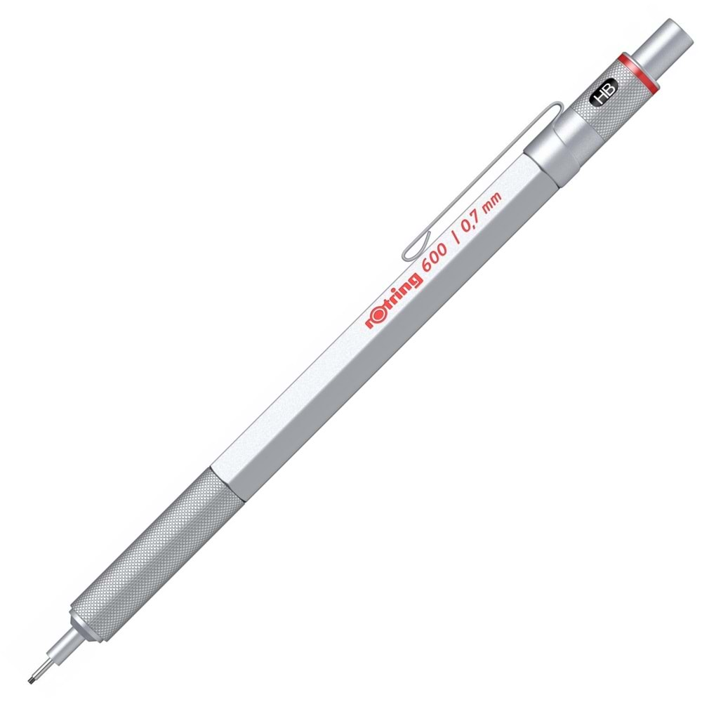 Rotring 600 0.7 mm Tekli Krom Kutu Versatil Kalem