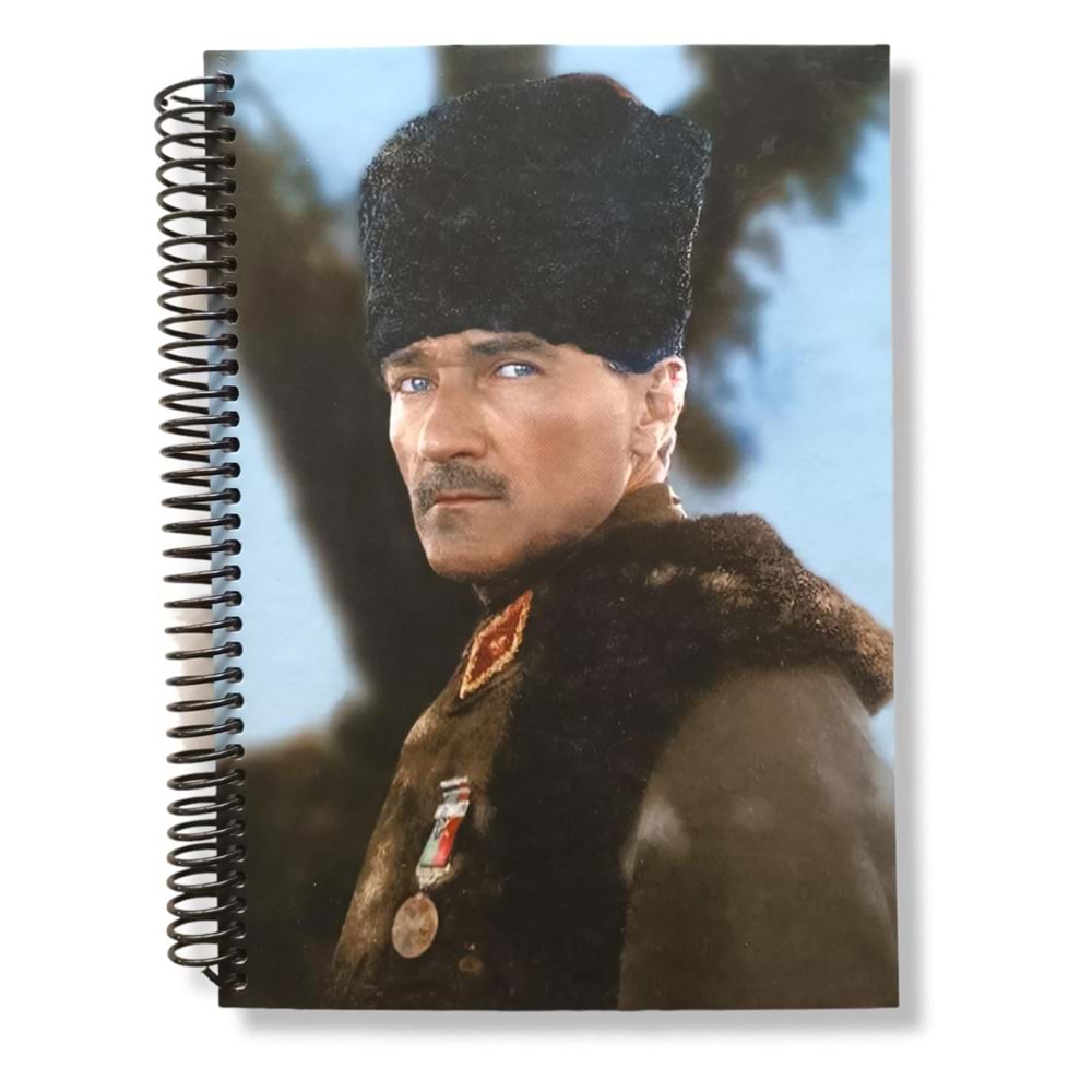 Keskin Color Sert Kapak Kareli Atatürk Defter 17x24 cm 100 Yp.