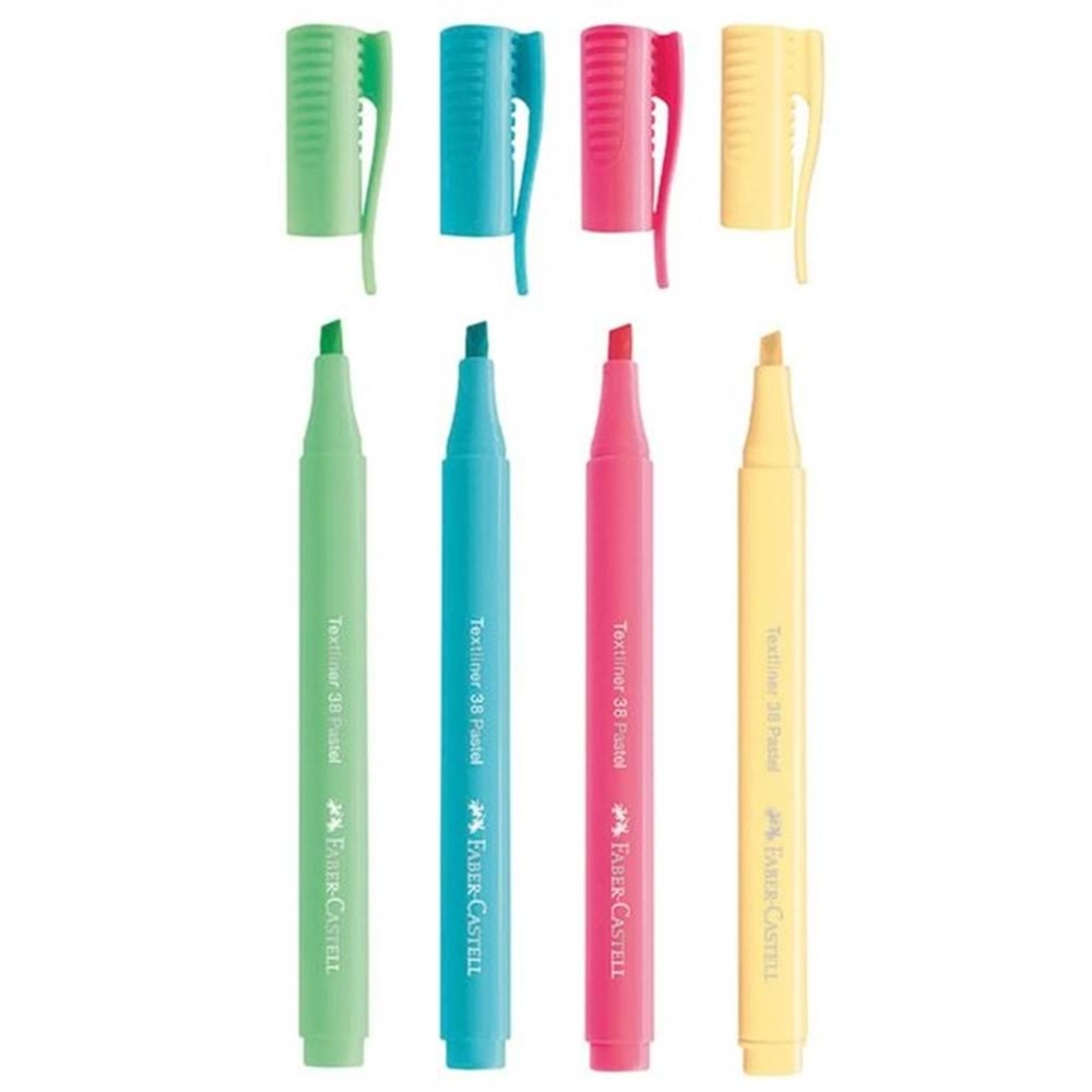 Faber-Castell Fosforlu Kalem 38 Pastel 4 lü Paket