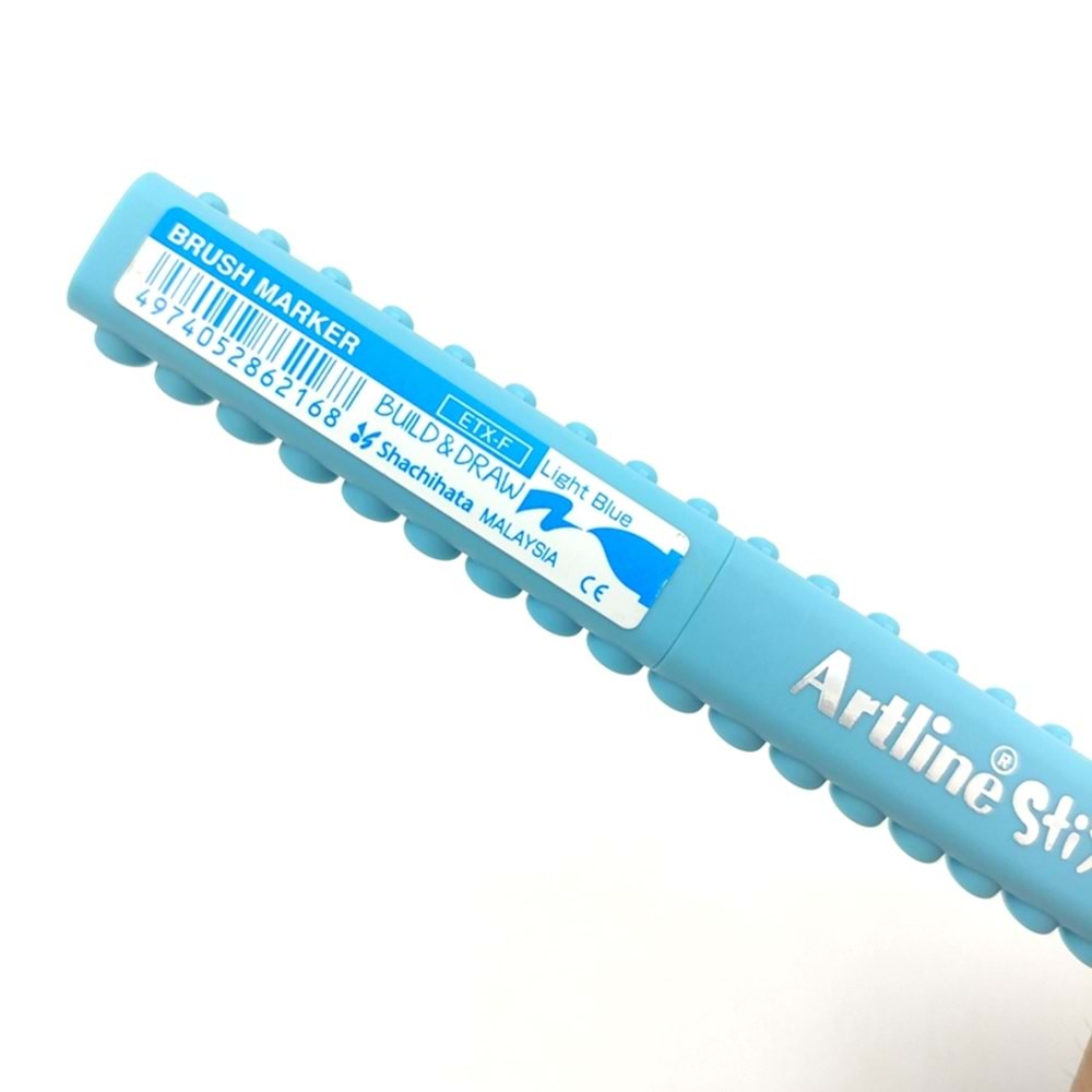 Artline Stix Brush Marker Kalem Açık Mavi Renk