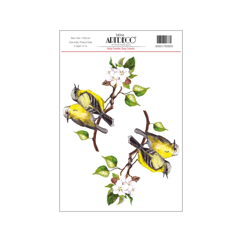 Artdeco Kolay Transfer 17x25cm Desen No:14