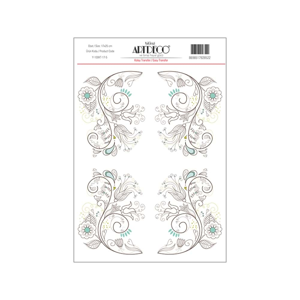 Artdeco Kolay Transfer 17x25cm Desen No:5