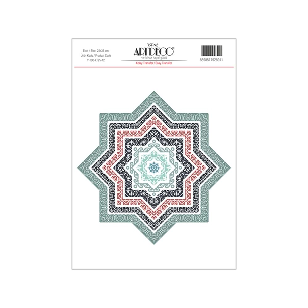 Artdeco Kolay Transfer 25x35cm Desen No:12