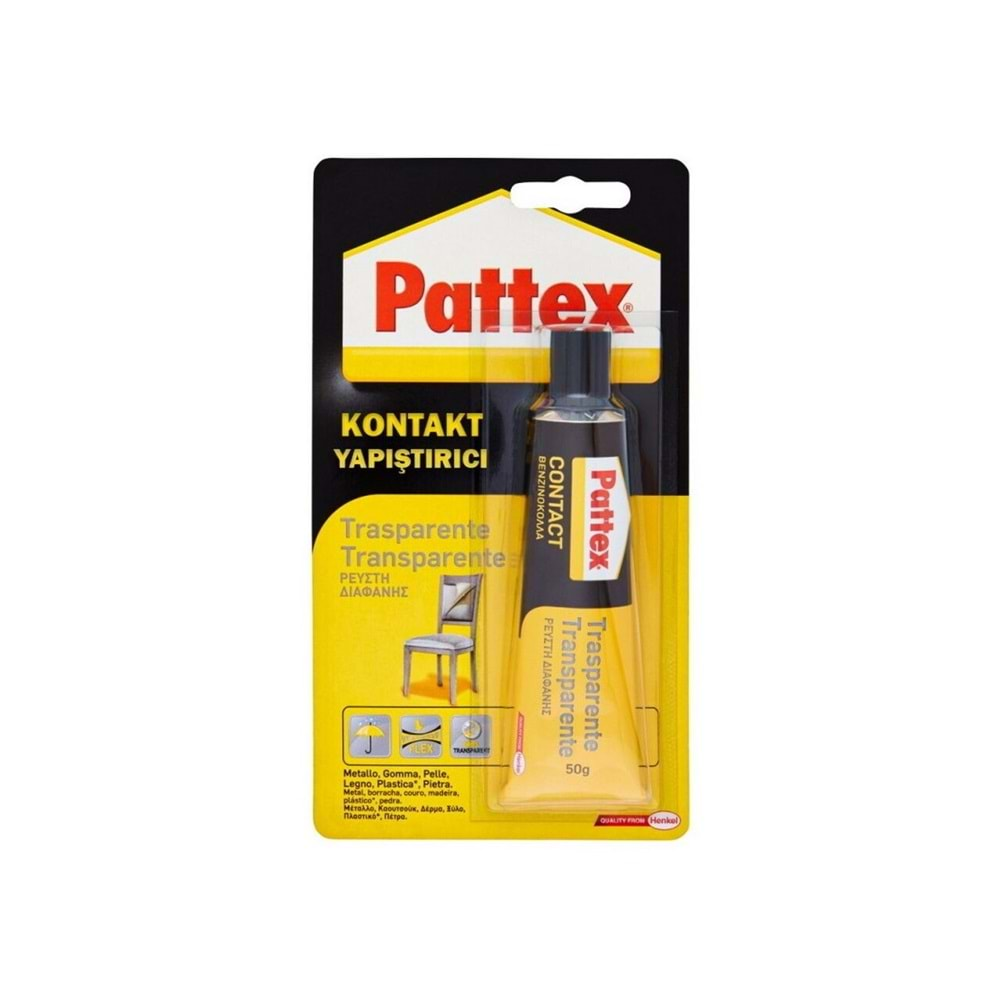 Pattex Kontakt Hızlı Yapıştırıcı Şeffaf 50gr