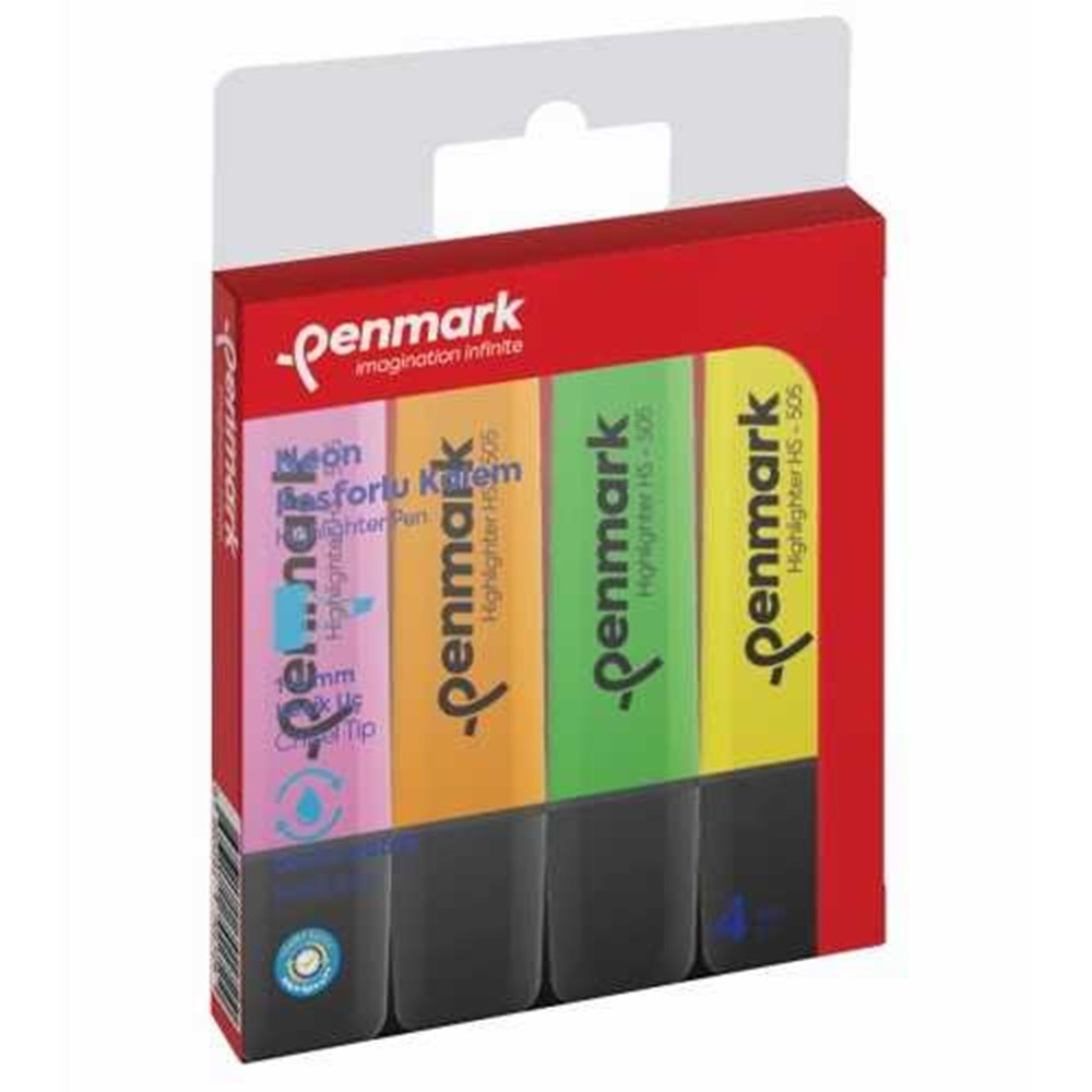 Penmark Neon Fosforlu Kalem 4 Renk Karışık