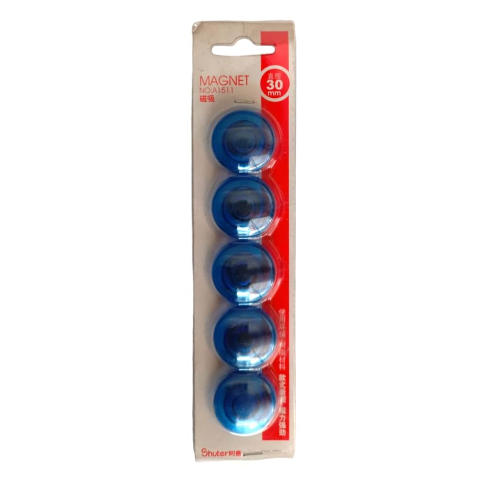 Magnet Mavi Renk 30 mm 5 li