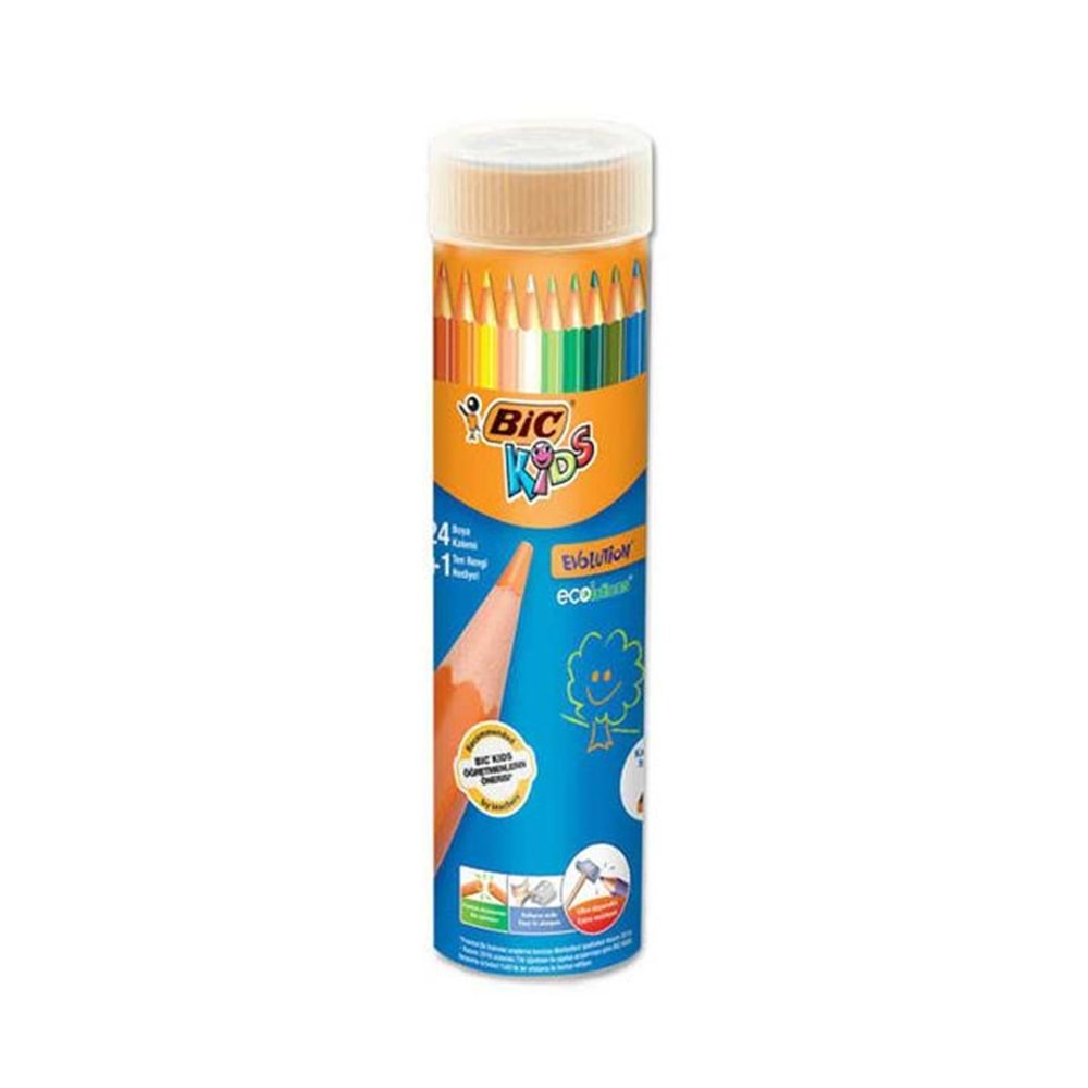 Bic Eco Evolution Metal Tüp Kuruboya 24+1