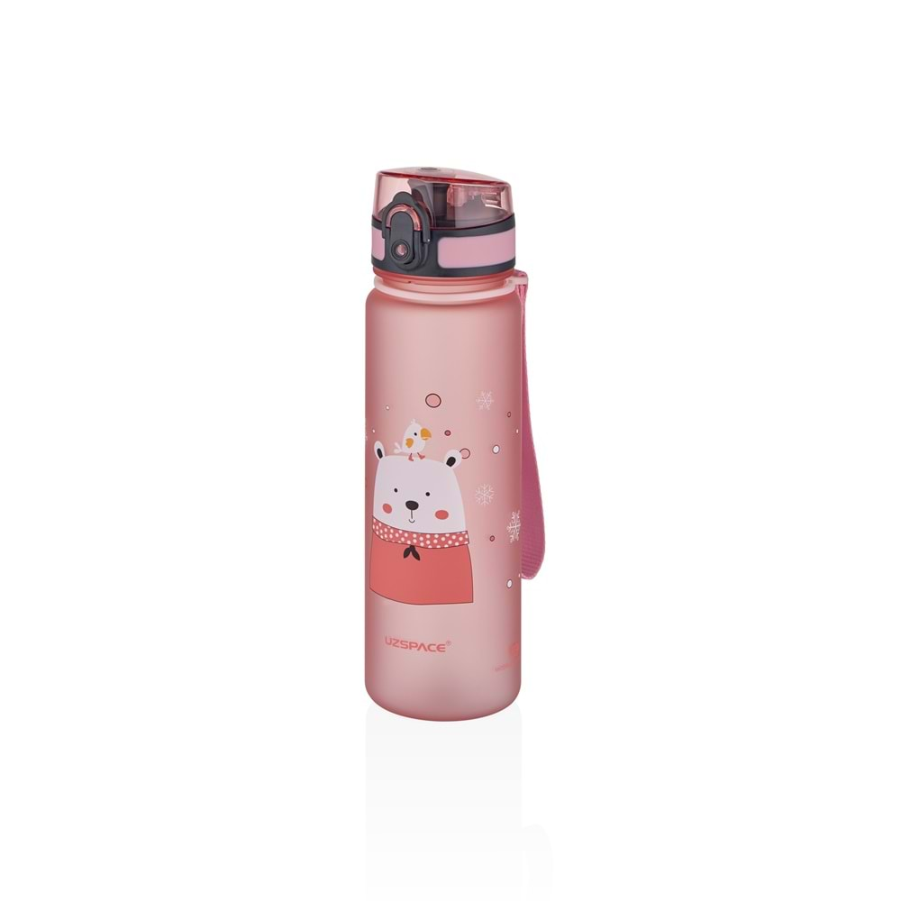 Uzspace Tritan Matara 500 ml Glow Pink-Snow Man 3026