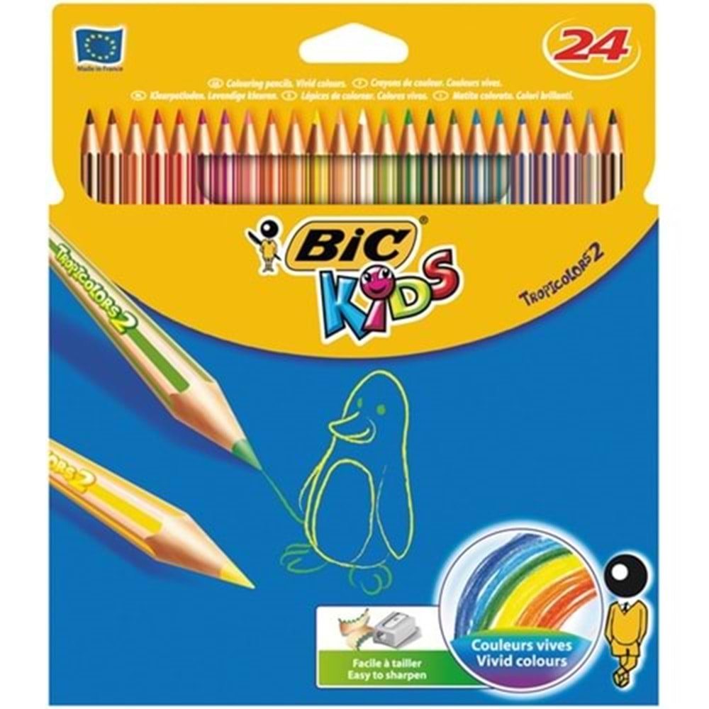 Bic Tropicolor2 Boya Kalemi Uzun 24 Lü Kutu