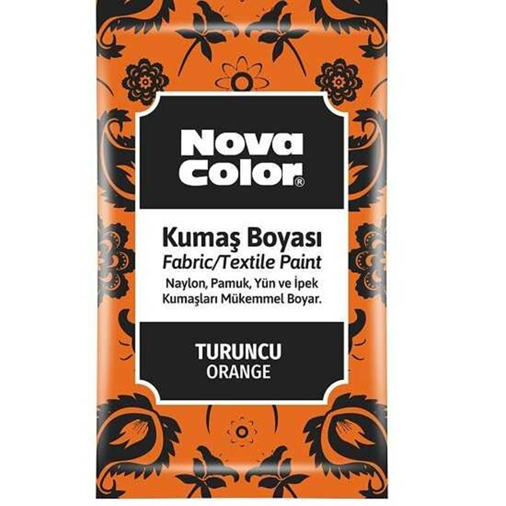 Nova Color Kumaş Boyası Toz Turuncu 12Gr