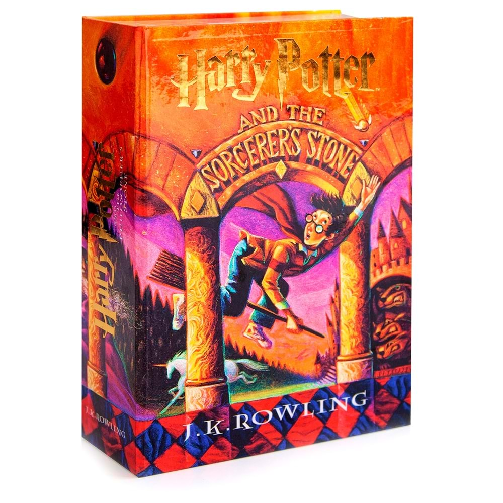 Kitap Görünümlü Kilitlenebilir Gizli Kasa Harry Potter Sorcerer’s Stone Felsefe Taşı Lisanslı