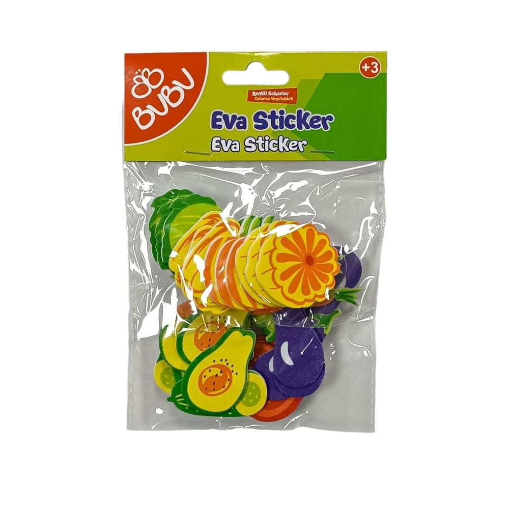 Bu-Bu Yapışkanlı Eva Sebzeler Sticker ST0124