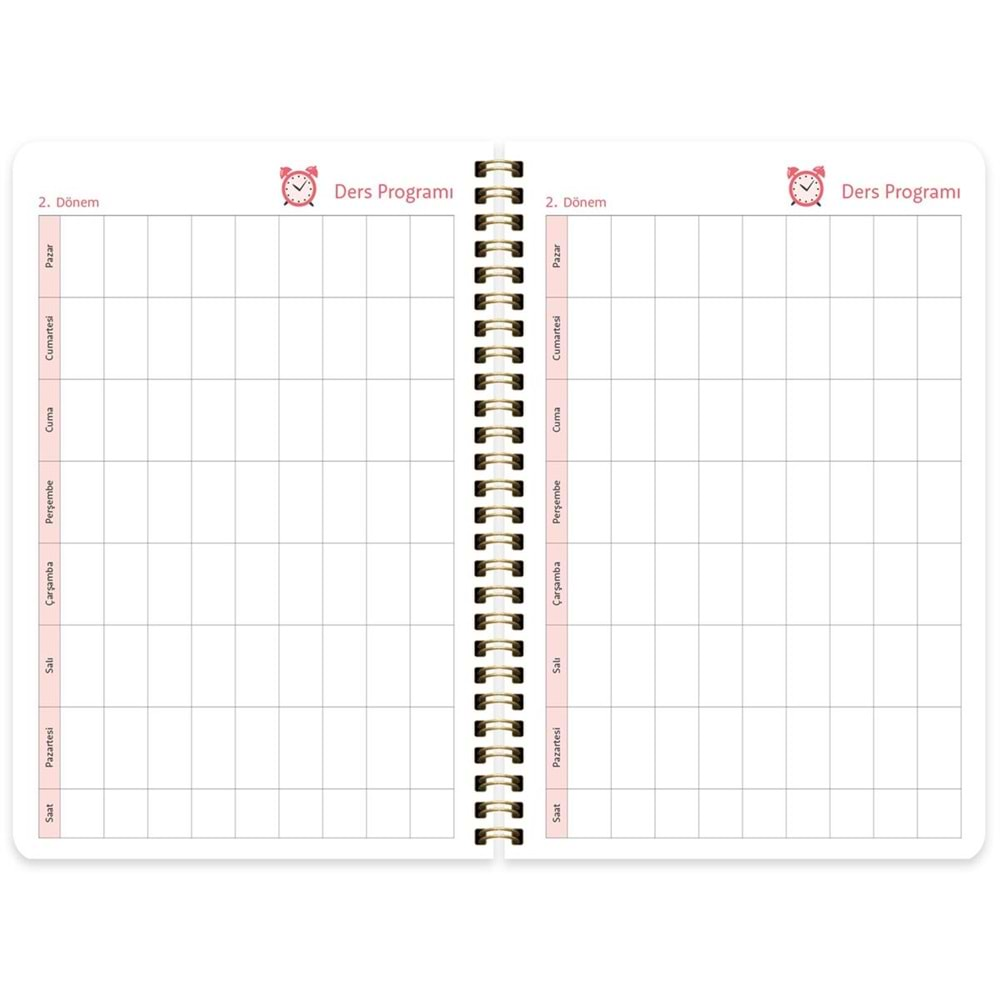 Keskin Color 17x24 Spiralli Akademik Ajanda - Pudra