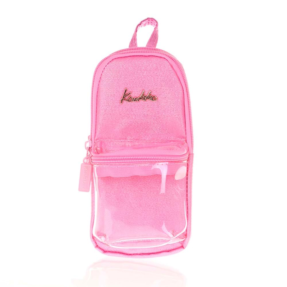 Kaukko Magical Junior Bag Kalem Çantası Transparent-Pembe K2500