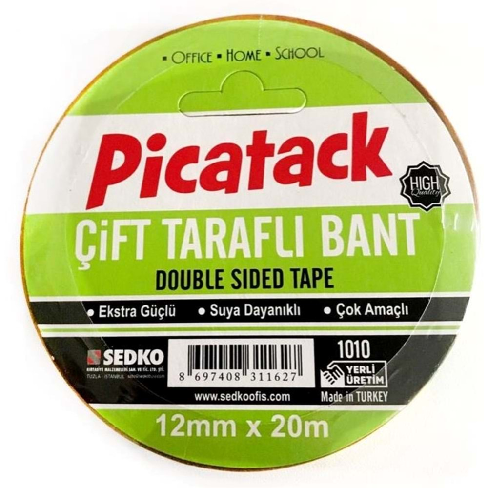 Picatack Çift Taraflı Bant Force 12Mmx20m