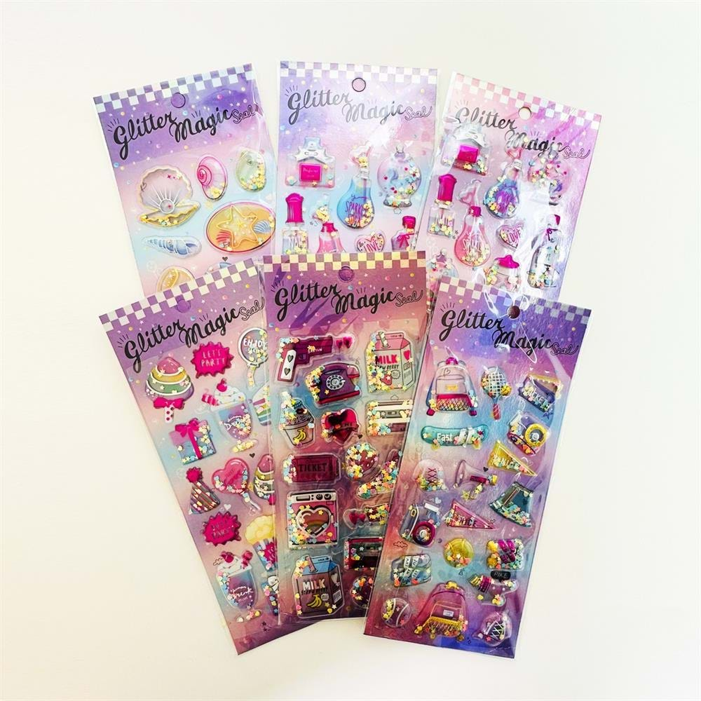 Glitter Magic Kabartmalı Sticker (BM-1027)