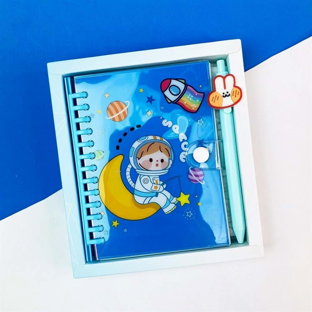 Space Tasarımlı Günlük Defter Ve Kalem Set (BAM-270)