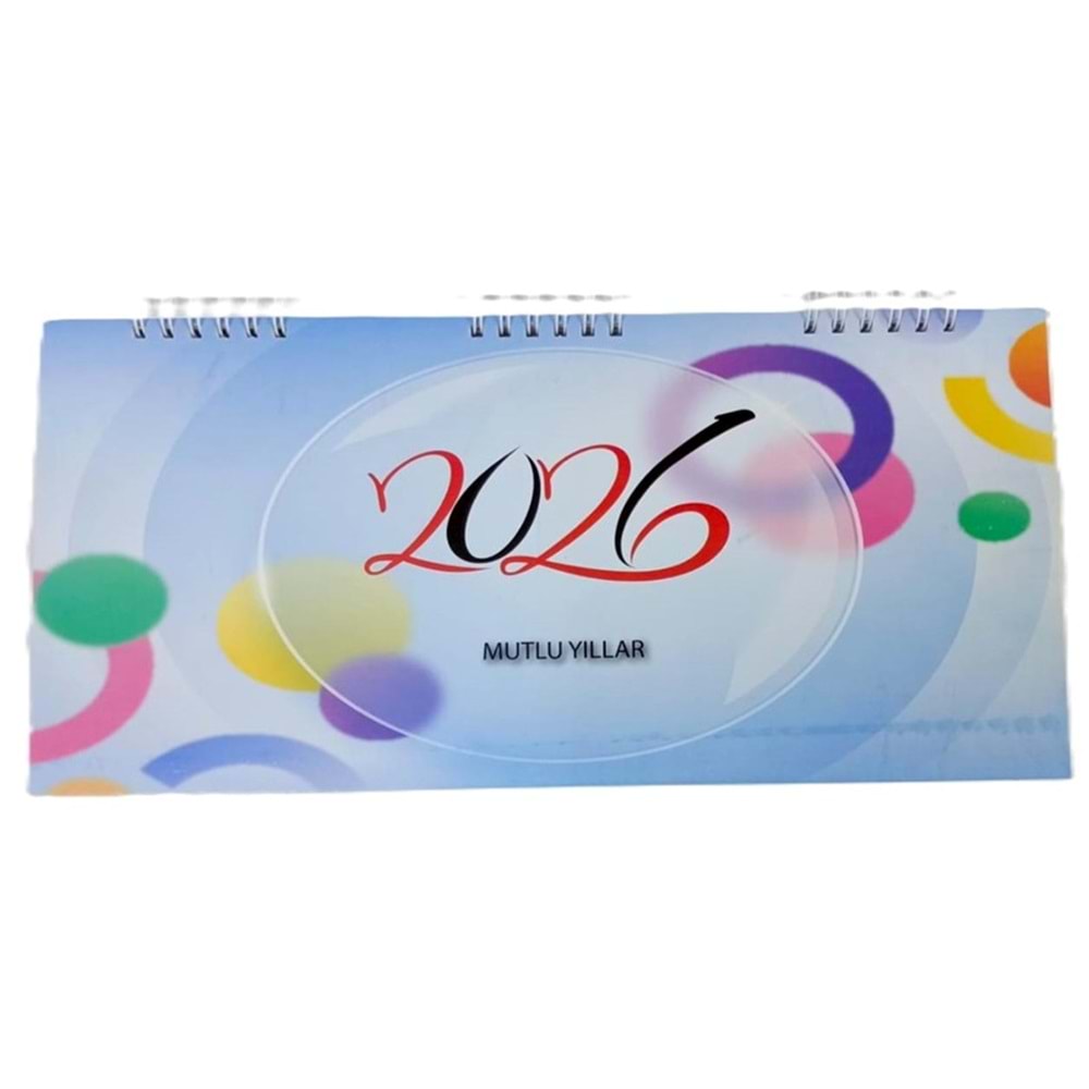 2026 Masa Takvimi 15x32 cm Sprl.Karton Kapak