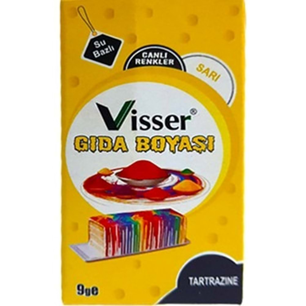 Visser Sarı Gıda Boyası 9 Gr.