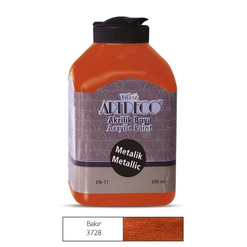 Artdeco Akrilik Boya Metalik 500 ml Bakır 3728